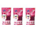 Dr. Pets Pack of 3 (85g Each) Treetos Chicken Stix Dog Treats | Super Strawberry Flavour | Soft Chew Sticks for Puppies & Adult Dogs | Training Reward Snacks | Pouch Pack...