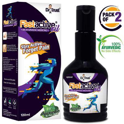 Dr Trust Fast Active Pain Relief Oil - 120 ml (Pack of 2) (Black)
