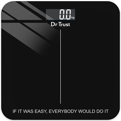 Dr Trust USA Inspire Personal Digital Electronic Weight Machine For Human Body 180Kg Capacity Weighing Scale-523 (Black)