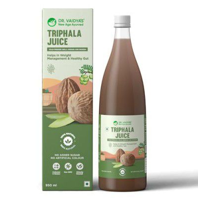 Dr Vaidya's Triphala Juice 950ml | Improves Digestion and Boost Metabolism | For Weight Loss | For Liver Detox | Boosts Immunity | Sugar Free, 100% Ayurvedic, Non- Habit Forming and Clinically Res