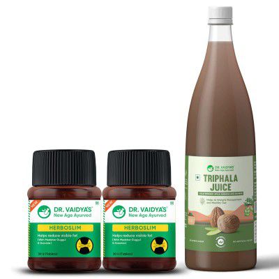 Dr. Vaidyas Weight Loss Combo - (Herboslim 2 + Triphala Juice)