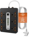 DR VAKU® 12in1 2000W Extension Board with 6 Universal Sockets & 5 USB A Ports (18W), 20W Fast PD Type C Charge 3 Meter Heavy ...