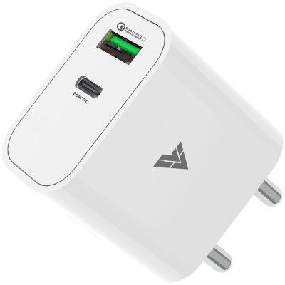 DR VAKU® 2 in 1 PD QC 20W Dual Port Charger Type C Adapter for iPhone 