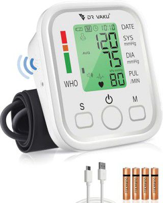 DR VAKU BP Machine Monitor Digital Fully Automatic Upper Arm Blood Pressure Checking Monitor- White