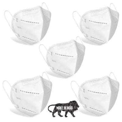DR VAKU® N95 Anti-Dust Breathable Protective Non-woven Fabric Face Mask with 5- Layer Filter for Men and Women (Pack of 10)