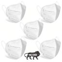 DR VAKU® N95 Anti-Dust Breathable Protective Non-woven Fabric Face Mask with 5- Layer Filter for Men and Women (Pack of 10)...