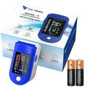 DR VAKU® Swadesi Pulse Oximeter Fingertip, Blood Oxygen Saturation Monitor Fingertip, Blood Oxygen Meter Finger Oximeter Finger with Pulse, Four Color TFT Screen - Blue...
