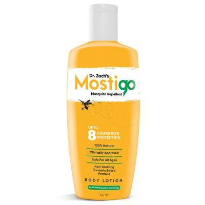 Dr. Zach's MOSTIGO 100% Natural Mosquito Repellent, Herbal DEET Free Pest Repellent Lotion For Adults & Kids, 100ml, Natural Fragrance