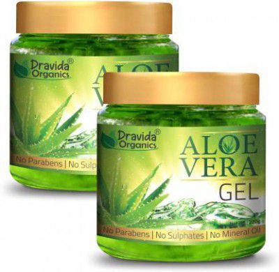 Dravida Organics 100% Pure Aloe Vera Gel - Pack of 2  (440 g)