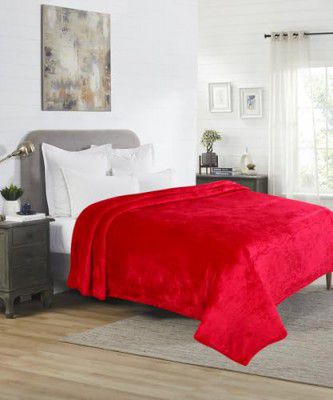 Dream Living Premium Flannel Double Bed Winter Blanket | 220x230 cm - Maroon