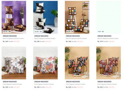 Dream Weaverz Cushions Covers Starts @ Rs149 | Upto 90% Off