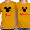 DreamBag - Just Married Unisex Couple T-Shirt Yellow...