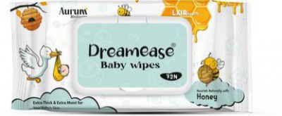 Dreamease Soft & Nourishing Baby Wipes (Pack of 1 | 72 Wipes)