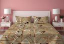 DREAMLET Prime Collections 160TC Pure Cotton Breathable Wrinkelfree Double Flat Bedsheet with 2 Pillow Covers (Golden, Flat)...