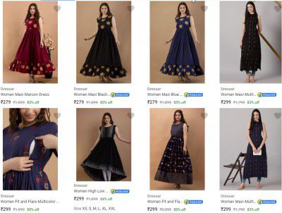 Dressar Women's Dresses starts ₹279