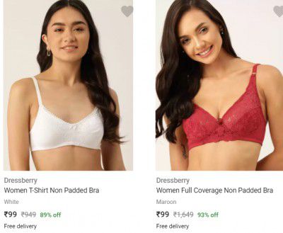 Dressberry Bra Starting @ Rs 99 Upto 90% off