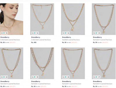 Myntra : Upto 90% Off On  Dressberry Womens Jewellery Starts At ₹75