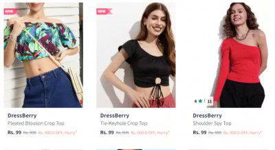 Dressberry Tops Upto 80% Off Starts At ₹139
