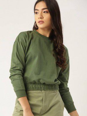 Dressberry  Women Full Sleeve Solid Sweatshirt