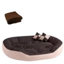 DRILLY Washable Dog/cat Bed with Blanket for Small | Medium | Large |Extra Large | XXL | XXXL | 4XL Size Dogs | Cats | Puppy | pet | Rabbit | Persian cat | Indoor cat,Polyester (S)...