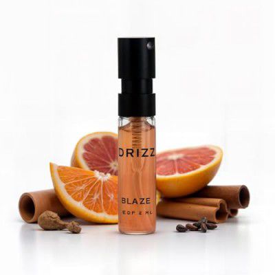 DRIZZ Blaze 2ml Perfume Tester for Men | Long Lasting Perfume for Man with Cinnamon, Lavender & Sandalwood