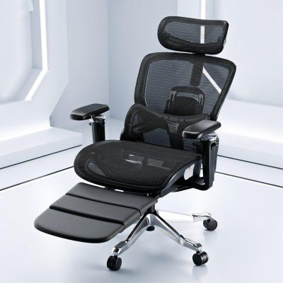DROGO Flow 360 Ergonomic Office Chair for Work from Home with Patented Flow Technology & Cable Mechanism | Gaming Chair with Trifold Footrest, 360°Adjustable Armrest, Headrest & Lumbar Support(Black)