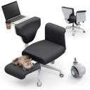 DROGO Freedom-X Multi-Position Cross Legged Office Chair for Work from Home with Laptop Tray, Flexible Armrests, Adjustable Backrest & Cup Holders | Gaming Chair with Breathable Cushion Seat (Grey)...