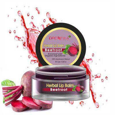 Drontika Herbal Beetroot Lip Balm for Dry & Chapped Lips | For Dark Lips For Men & Women -10 gm