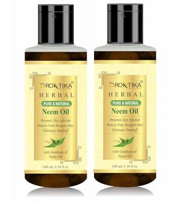 Drontika Herbal Pure Neem Oil for Hair & Skin - Remove pimples