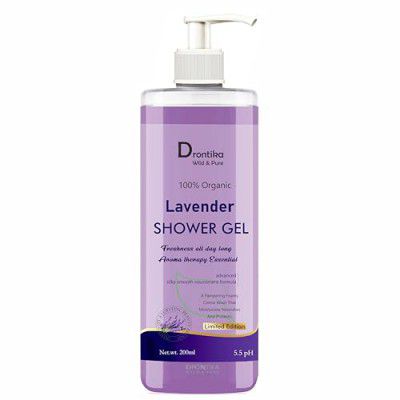 Drontika Wild & Pure 100% Naturals Body Wash Shower Gel, Lavender, 200ml