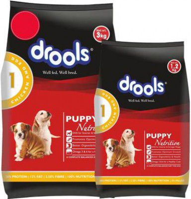 Drools (3+ 1.2 kg inside) Egg and Real Chicken 4.2 kg Dry Young Dog Food