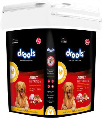 Drools Adult Dry Dog Food Chicken and Egg Inside Container 5Kg Pack