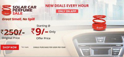 Droom Solar Car Perfume Sale Starting @ Rs 9