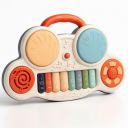Drum Keyboard Musical Toys with Flashing Lights - Animal Sounds and Songs...