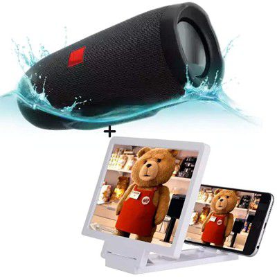 Drumstone Mini Video Entertainment KIT K3 Wireless Bluetooth Speaker with Mobile Phone Screen Magnifier [ Buy BT Speaker GET Screen Magnifier Free ] 