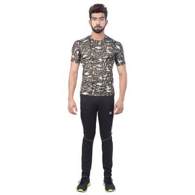 DSC DSC-37 Round Neck Half Sleeve T-Shirt, Medium (Olive)