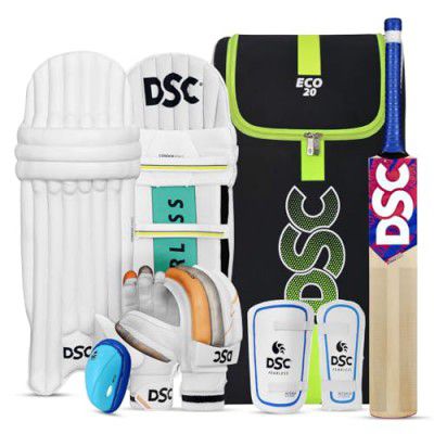 DSC Economy Kashmir Willow Cricket Kit, Size - 3, Right Hand