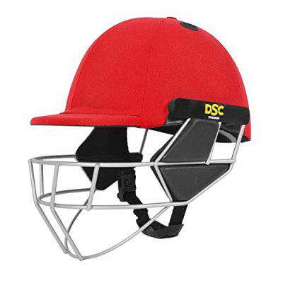 DSC Scud LITE Titanium Premium Cricket Helmet for Mens with Neck Guard (Fixed Spring Steel Grill | Light Weight)