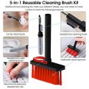 DT830D Cleaning Soft Brush Keyboard Cleaner 5-in-1 Multi-Function Computer Cleaning Tools Kit Corner Gap Duster Key-Cap Puller for Bluetooth Earphones Laptop...