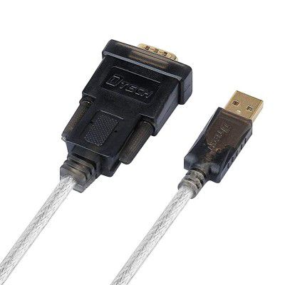 DTECH 6 Feet Serial Cable USB to DB9 RS232 Port Adapter Supports Windows 10 8 7 Mac (1.8m)