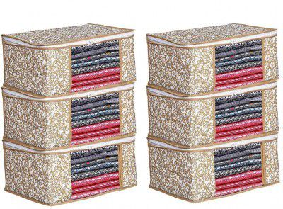 DU STORE Non-Woven Saree Cover Bags for Storage - Pack of 6 Available