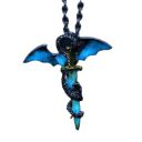 DUANMEINAD Glow in The Dark Dragon Sword Necklace Luminous Pendant Punk Titanium Steel Dragon Sword Wing Pendant Necklaces...