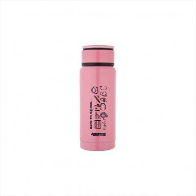 Dubblin Cutie Stainless Steel Double Wall Vacuum Insulated BPA Free Water Bottle (Pink 260 ML)