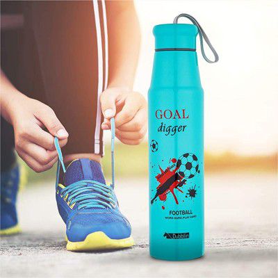 DUBBLIN My Tube Premium Stainless Steel Double Wall Vacuum Insulated BPA Free Water Bottle, Sports Thermos Flask Keeps Hot 12 Hours, Cold 24 Hours (Sky Blue 800 ML)
