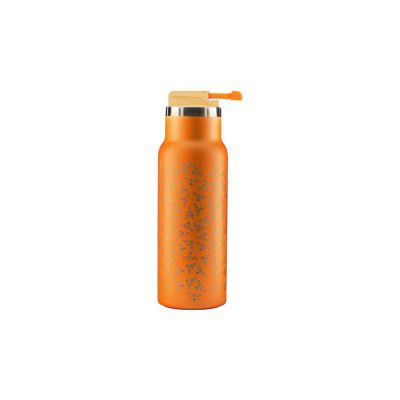 DUBBLIN Streak Premium Stainless Steel Double Wall Vacuum Insulated BPA Free Water Bottle, Sports Thermos Flask Keeps Hot 12 Hours, Cold 24 Hours (Orange,550 ML)