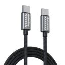 Dubstep Blaze Flash 65W Type-C to Type-C Nylon braided 1.25m Data Fast Charging Cable ...