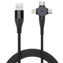 Dubstep Blaze Trinity 50W 3 in 1 USB Type C Cable 1 m USB-A to Type-C + MicroUSB + Type-L Fast Charge Cable...