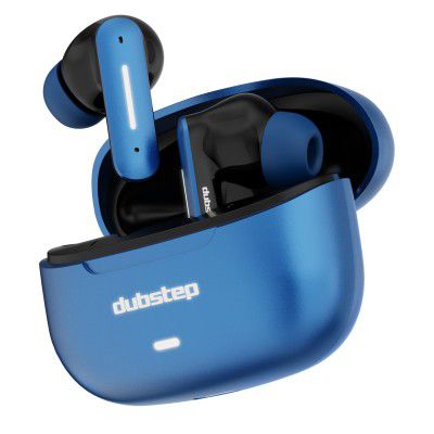 Dubstep Buzz X6 Upto 54hrs Playtime TWS Ear Buds Wireless Earphones with mic -Blue
