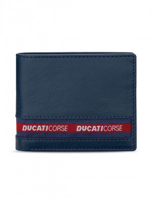 Ducati Corse Nastro Genuine Leather Wallet for Men - DTLGW2201102