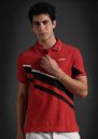 DUCATI Men Colorblock Polo Neck Cotton Blend Red T-Shirt...